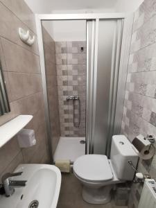 Kúpeľňa v ubytovaní Hegyi Panzió