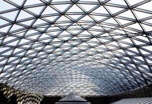 a large glass ceiling in a building at Villa Dagmar in Stockholm