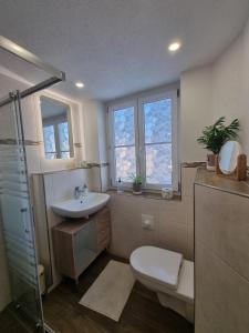 Koupelna v ubytování Ferienwohnung BERGLIEBE