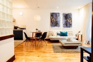 Posezení v ubytování Lofts Jacques-Cartier Free Parking