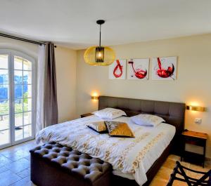 Postel nebo postele na pokoji v ubytování Chambre d'hôtes Cottes