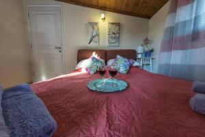 A bed or beds in a room at Corfu Cosy Penthouse with a View
