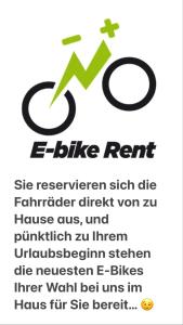 um cartaz para o evento de aluguer de bicicletas em Hotel Turmwirt em Ora/Auer