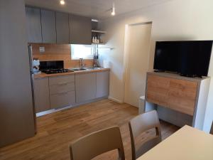 Kuchyň nebo kuchyňský kout v ubytování Mobile Home Agava 2