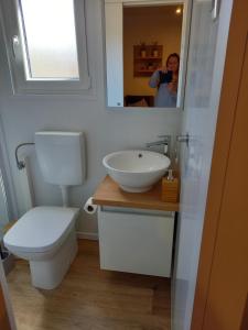 Koupelna v ubytování Mobile Home Agava 2 + 27 fotografií