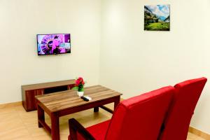 TV a/nebo společenská místnost v ubytování HOTEL LAVAL