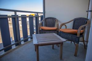 Ein Balkon oder eine Terrasse in der Unterkunft Hotel Tesselhof