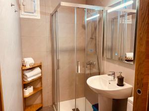 Koupelna v ubytování Hostal Patria Madrid