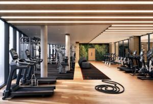 The fitness centre and/or fitness facilities at Brand New Luxury Manchester City Centre 2 Bed Apartment Skyline Views