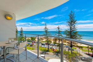 a balcony with a view of the ocean at Sirocco 608 by G1 Holidays in Mooloolaba
