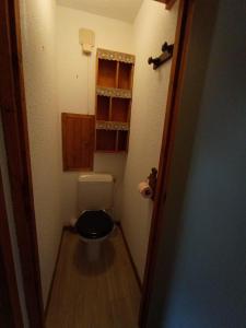 ein kleines Bad mit WC in einem Zimmer in der Unterkunft Studio PRAZ SUR ARLY in Praz-sur-Arly