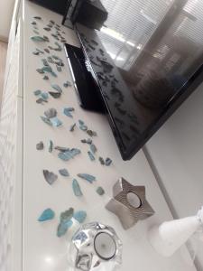Televízia a/alebo spoločenská miestnosť v ubytovaní Apartman Botivo