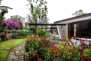 Um jardim no exterior de Fish Tail Lodge