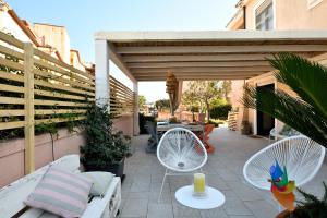 A patio or other outdoor area at Family House
