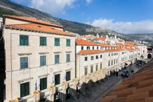 a view of a street in a city with buildings at Lumin Guest House in Dubrovnik