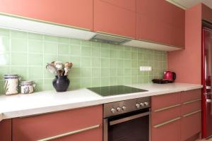 Kuchyň nebo kuchyňský kout v ubytování Iphigenia 2 bedroom retro downtown apartment