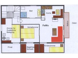 Půdorys ubytování Ferienwohnung Hein