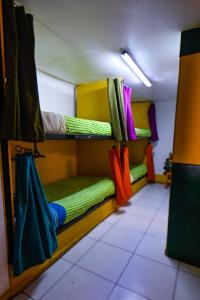 A bed or beds in a room at Gecko Hostel