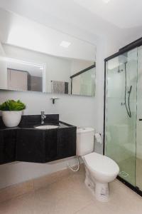 Koupelna v ubytování Flat em Lagoa Nova, Mobiliado e Aconchegante