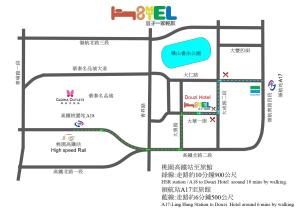 Κάτοψη του Douzi Hotel-Xpark. Gloria Outlets. Taoyuan MRT