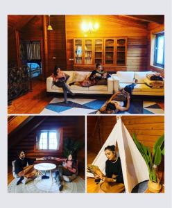 Χώρος καθιστικού στο Wooden 北美莊園