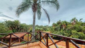 eine Palme neben einer Holzbrücke in der Unterkunft San Lameer Villa 1925 by Top Destinations Rentals in Southbroom