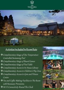 a flyer for a home event in the park at The Tamara Kodai in Kodaikānāl