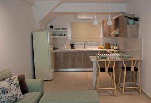 Kuchyň nebo kuchyňský kout v ubytování PITHOS MODERN APARTMENTS