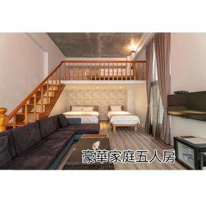 Χώρος καθιστικού στο 睡海邊包棟民宿 sleep on beach B&B