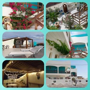 a collage of four pictures of a house at B&B Sereia Azul Boa Vista in Sal Rei