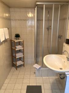 Koupelna v ubytování Moselferienhaus Porten
