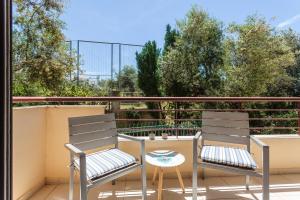 A balcony or terrace at Armonia Studios Avia 2
