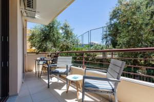 A balcony or terrace at Armonia Studios Avia 2