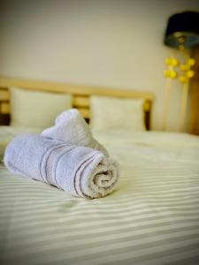 Postel nebo postele na pokoji v ubytování Hotel Perla