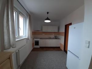 Köök või kööginurk majutusasutuses Černá v Pošumaví Apartmán