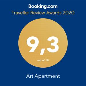 ein Zeichen, das die Reisebewertung liest, Auszeichnungen für Kunsttermine in der Unterkunft Art Apartment in Skradin