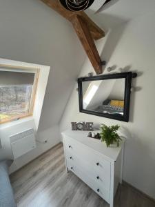 Televízia a/alebo spoločenská miestnosť v ubytovaní Sudecki apartament + 2 fotografie