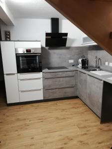 Kuchyň nebo kuchyňský kout v ubytování Haus mit Garten Familie Pabst