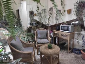 Posezení v ubytování Hostal Puerta Carmona