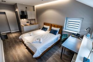 Kuchyň nebo kuchyňský kout v ubytování Comfort Hostel Klaipeda