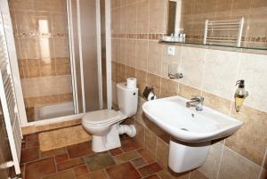 Vannituba majutusasutuses Hotel Pelikán