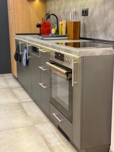 Kuchyň nebo kuchyňský kout v ubytování DV13 Luxury Suite Sofia Center