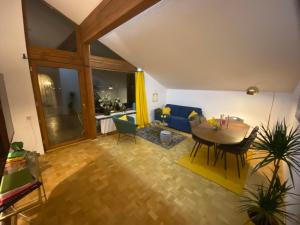 Χώρος καθιστικού στο Ferienwohnung Panoramablick - Alpenmagie Suites