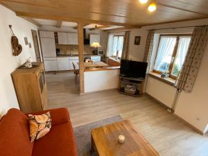 Kuchyň nebo kuchyňský kout v ubytování Ferienwohnung Grüntenblick