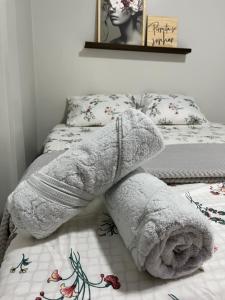 En eller flere senge i et værelse på Apartamento em Boa Vista