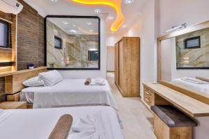 A bed or beds in a room at Villa Asal, villa with private pool and amazing mountain view