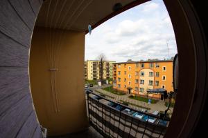 a view from a window of a building at Apartament Książęcy Premium klimatyzacja 3 SYPIALNIE 3 BEDROOMS in Bolesławiec
