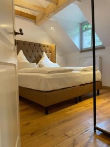 Ein Bett oder Betten in einem Zimmer der Unterkunft Ferienhaus Endertsesel