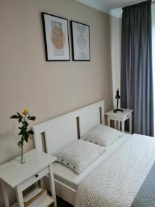 Posteľ alebo postele v izbe v ubytovaní Apartament Alga Zator
