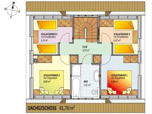 Půdorys ubytování Ferienhaus Lucia